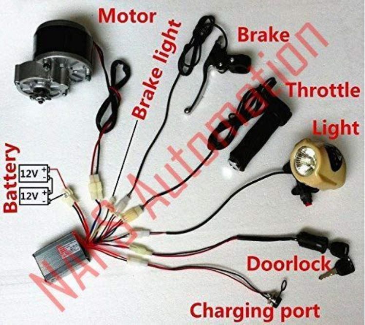 Picture of NAKS 24v 250watt  ebicycle PMDC Motor kit with charger