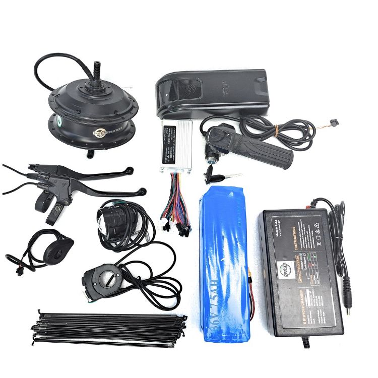 Electric cycle kit with battery